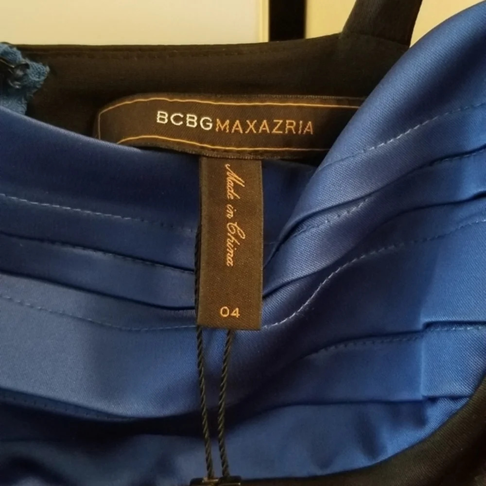 Nwt Bcbg Navy Blue Colorblock Dress New — image 4 of 8